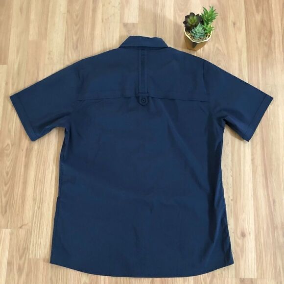 Eider Progressive Outdoor Navy Blue Plaid Logo Button Shirt - Picture 7 of 7